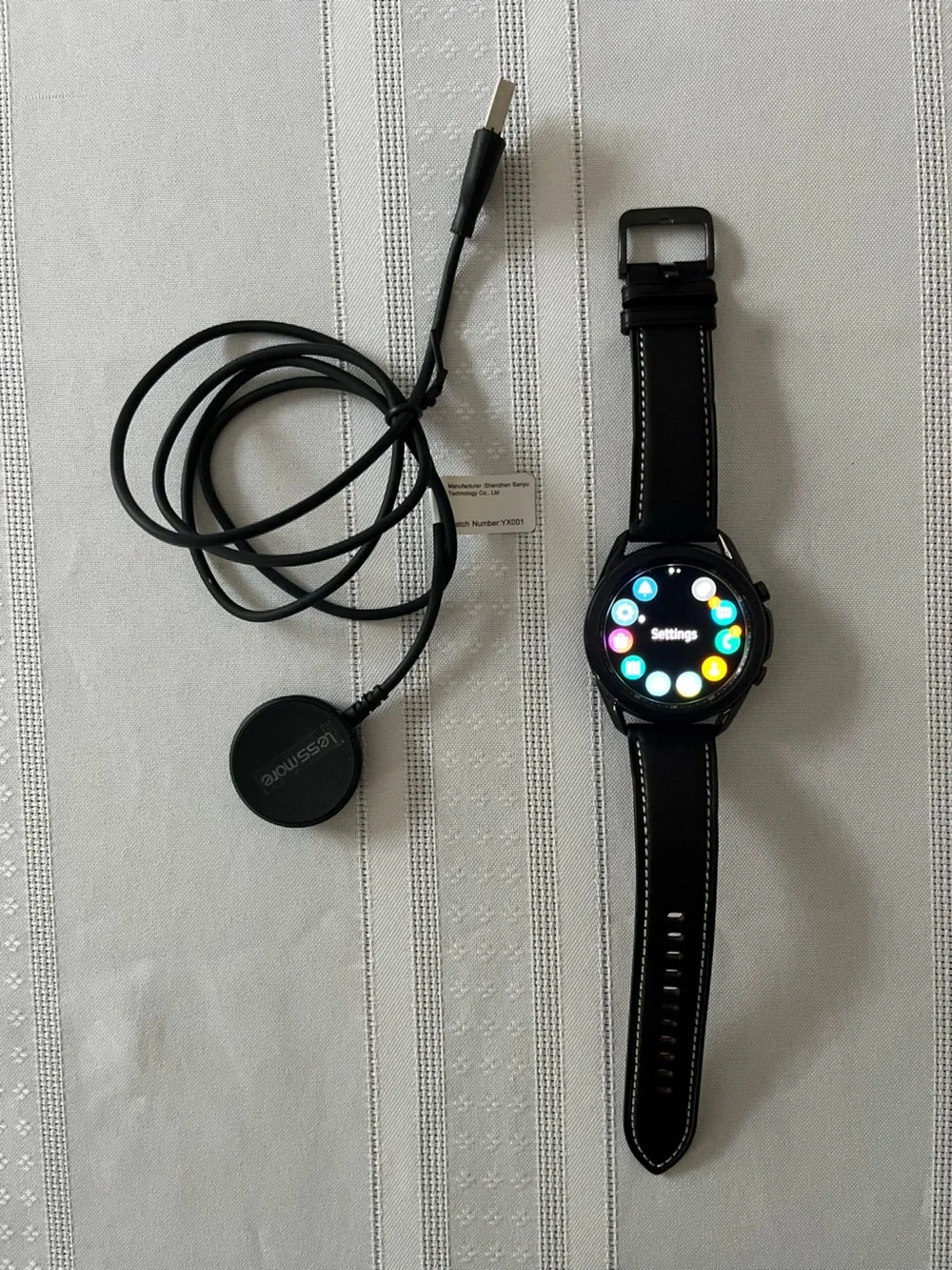 Samsung Galaxy Watch 3 - Black Smartwatch with Black/Brown Leather Band
